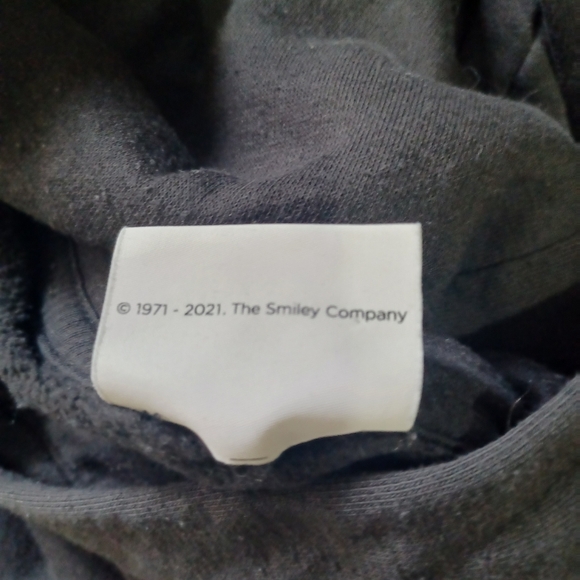 The Smiley Company X H&M Hoodie Mens Size Large Black Logo Pullover Cotton - Picture 7 of 8